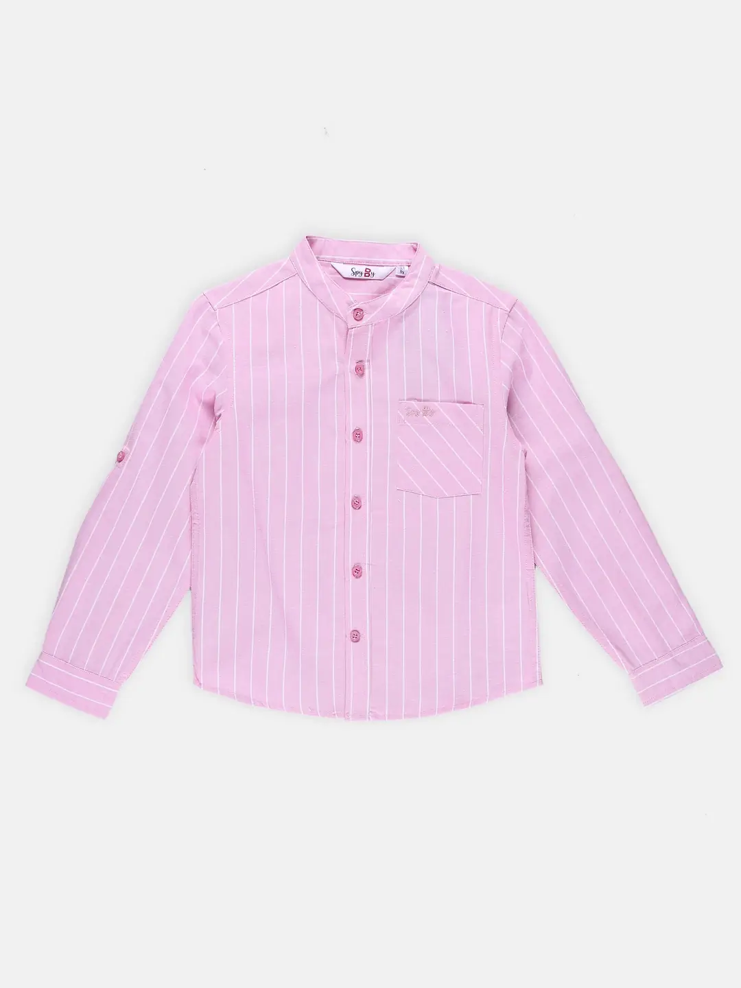 Spyby Boys Pink Color Full Sleeve Shirt