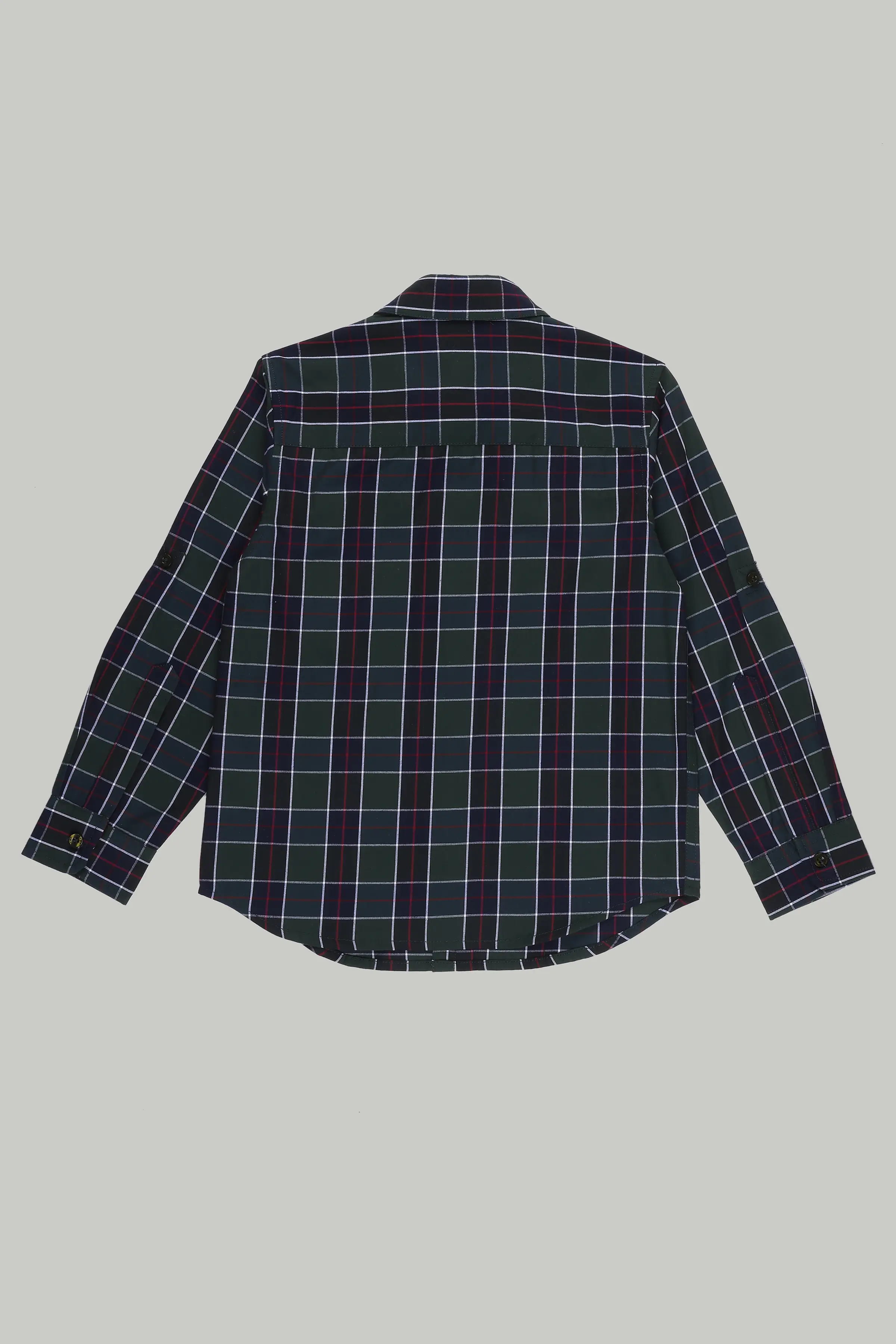 Spyby Boys Green Color Full Sleeve Shirt - 3
