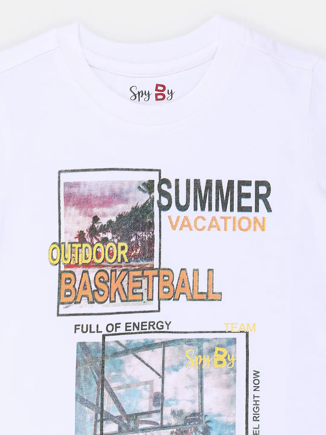 Spyby Boys White Color T-Shirt - 2