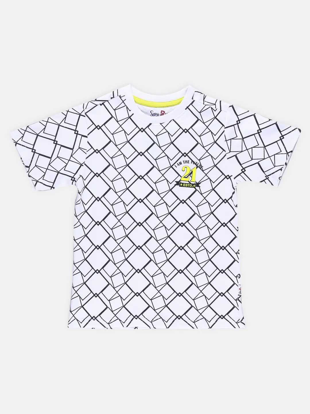 Spyby Boys White Color T-Shirt
