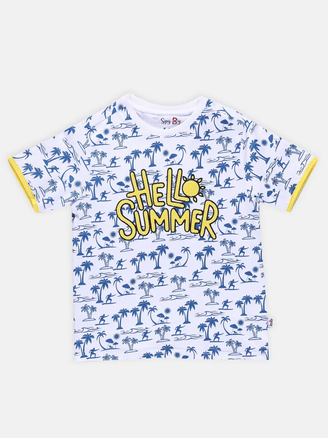Spyby Boys White Color T-Shirt