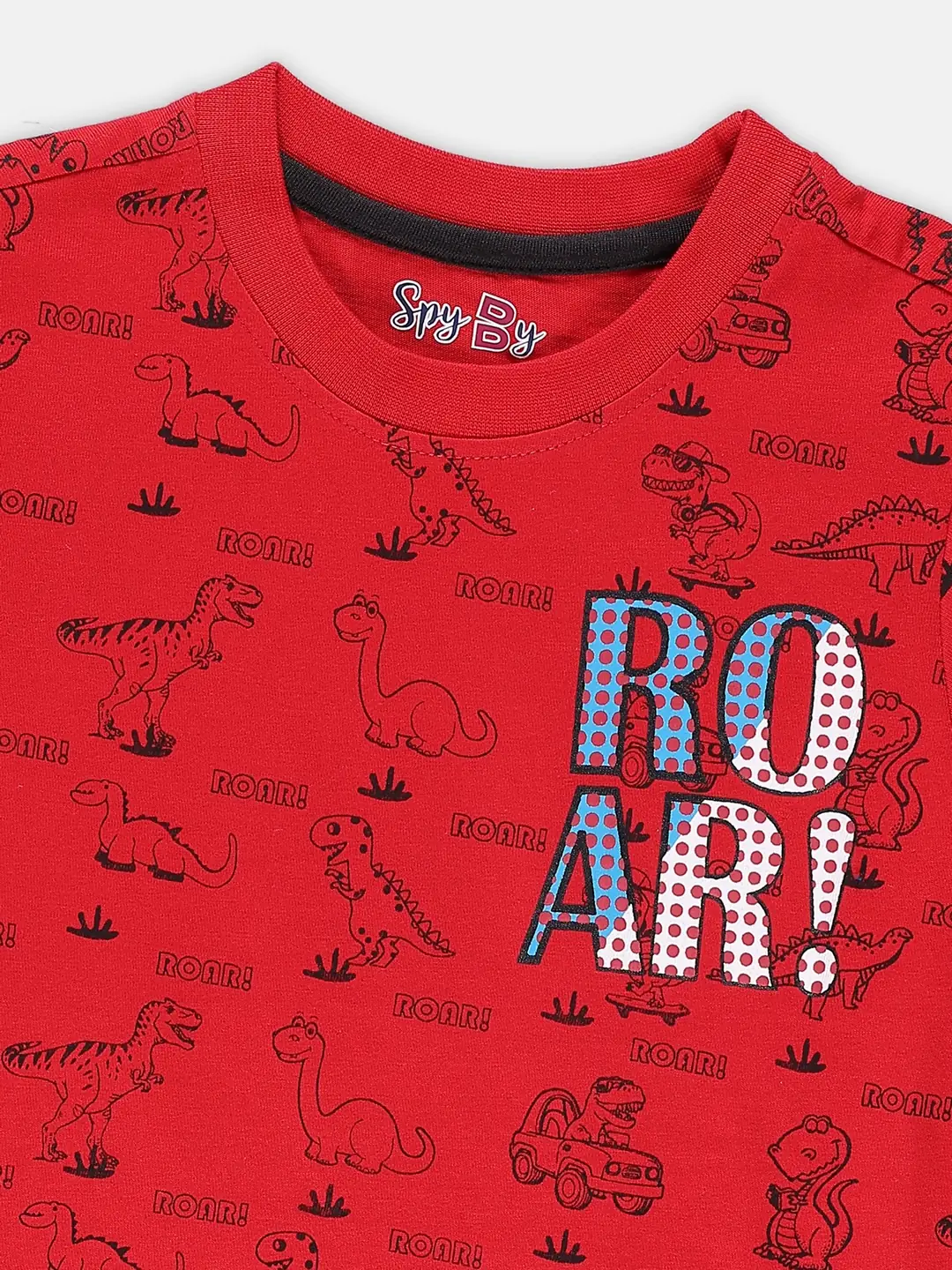 Spyby Boys Red Color T-Shirt - 2