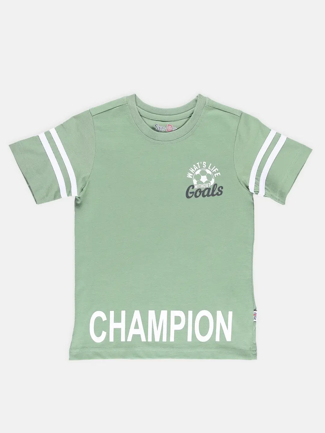 Spyby Boys Mint Green Color T-Shirt