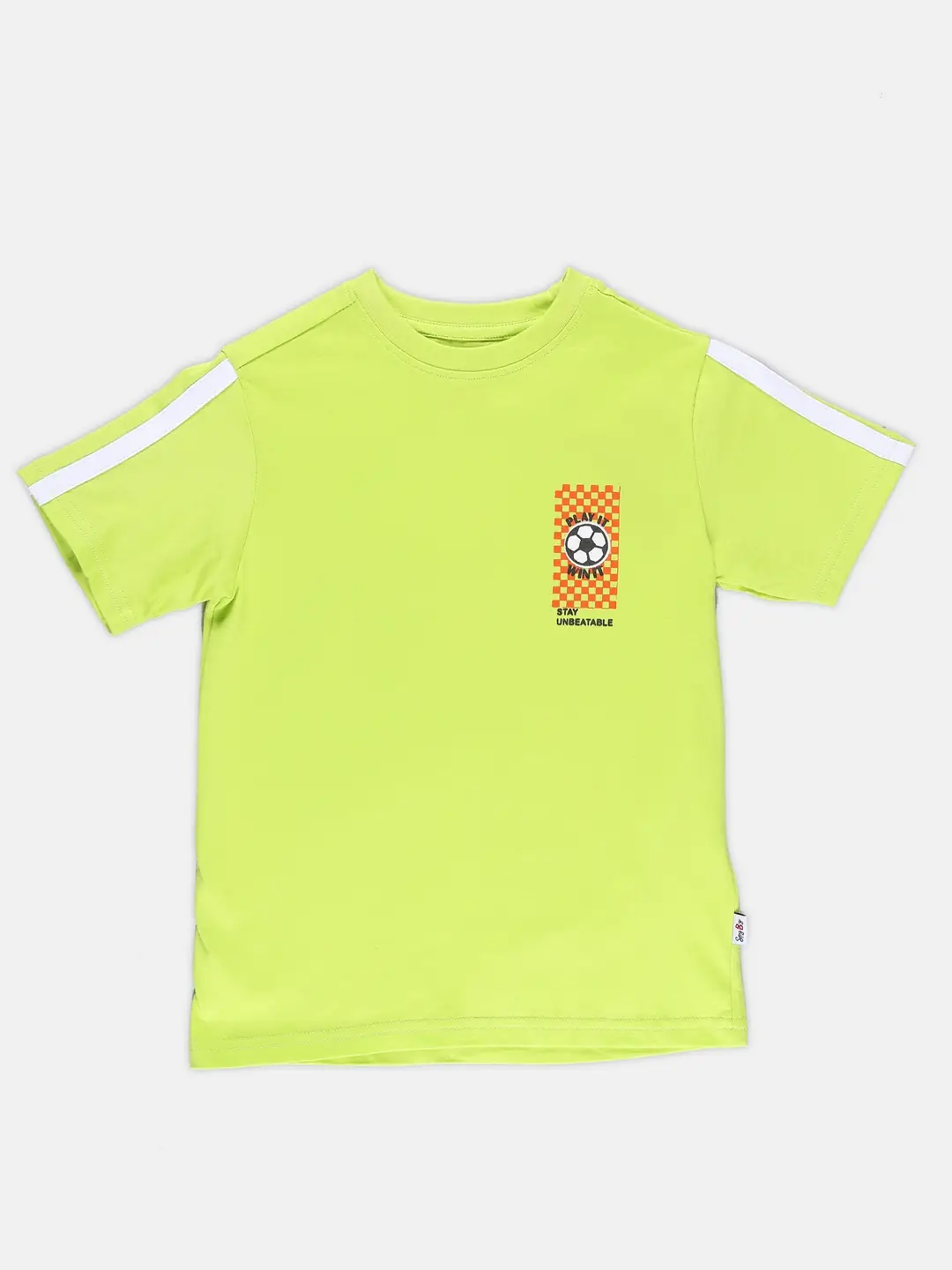 Spyby Boys Neon Green Color T-Shirt