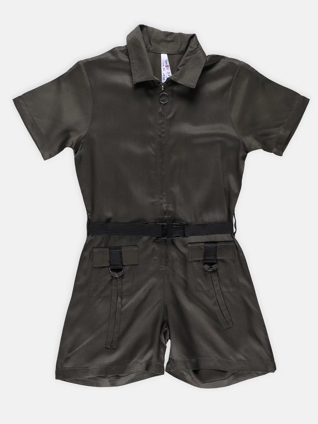Spyby Girls Olive Color Jumpsuit