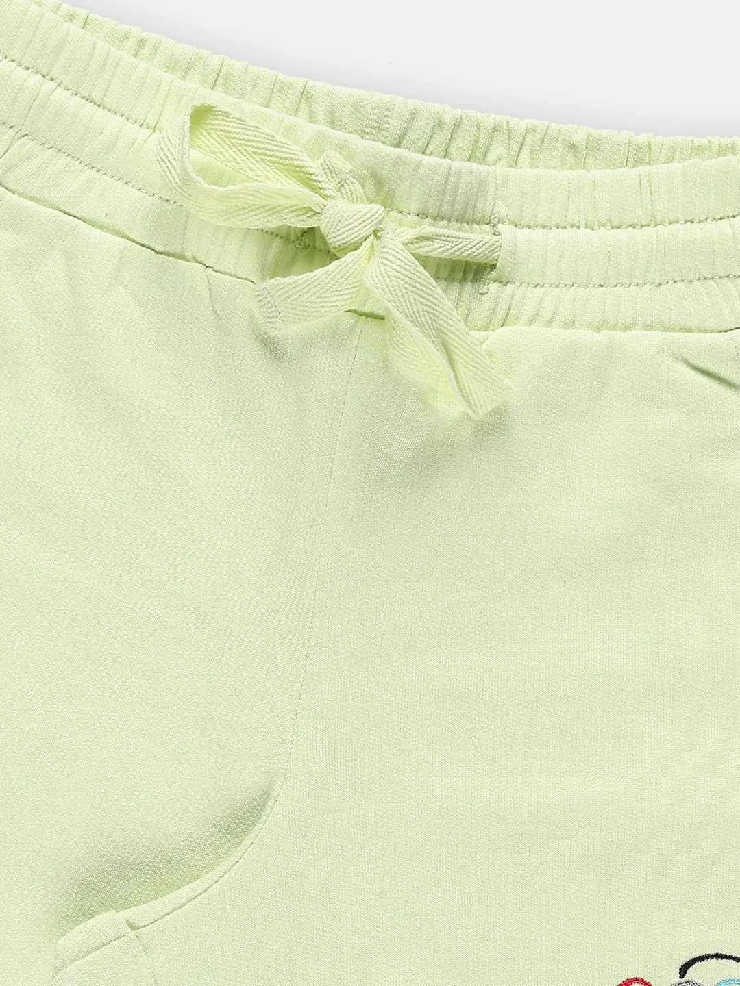Spyby Girls Neon Green Color Short - 2