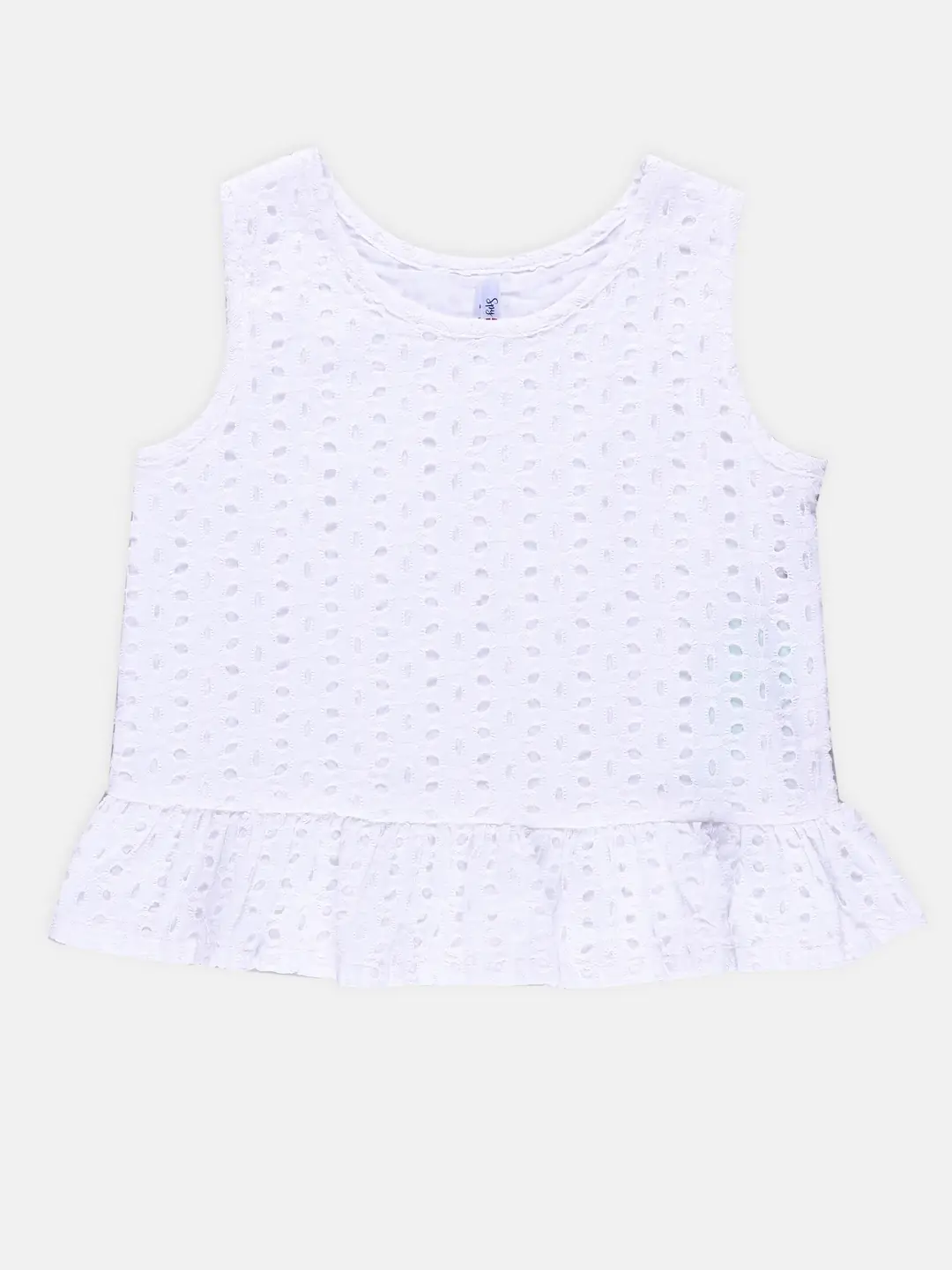 Spyby Girls White Color Top