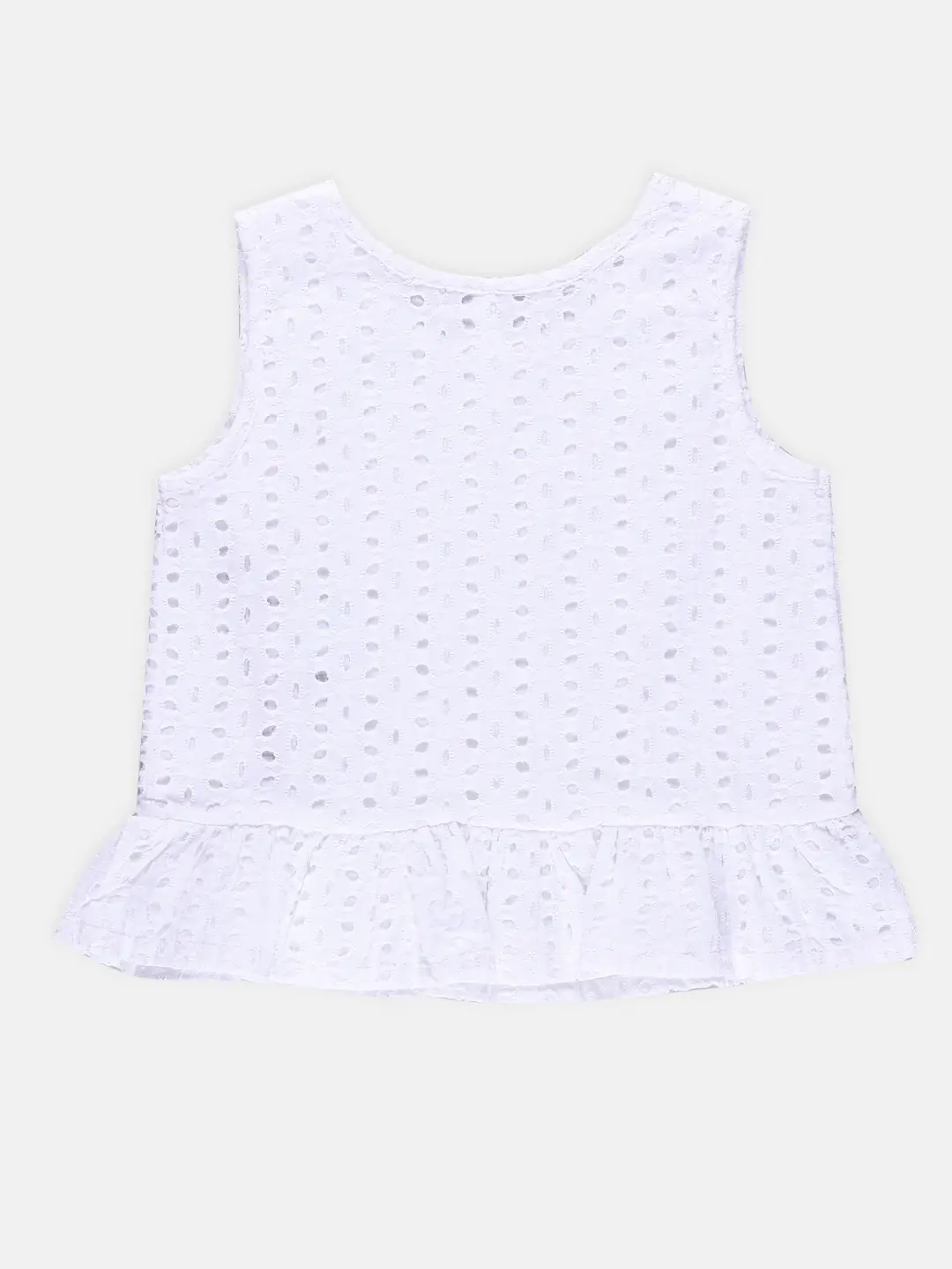 Spyby Girls White Color Top - 3