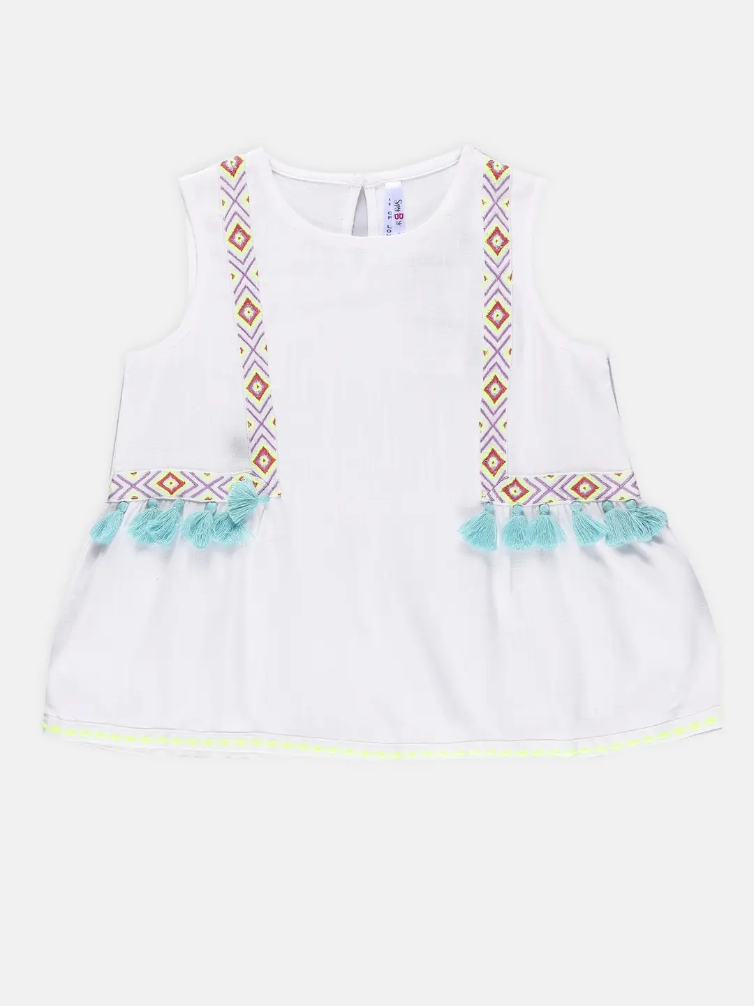 Spyby Girls White Color Top