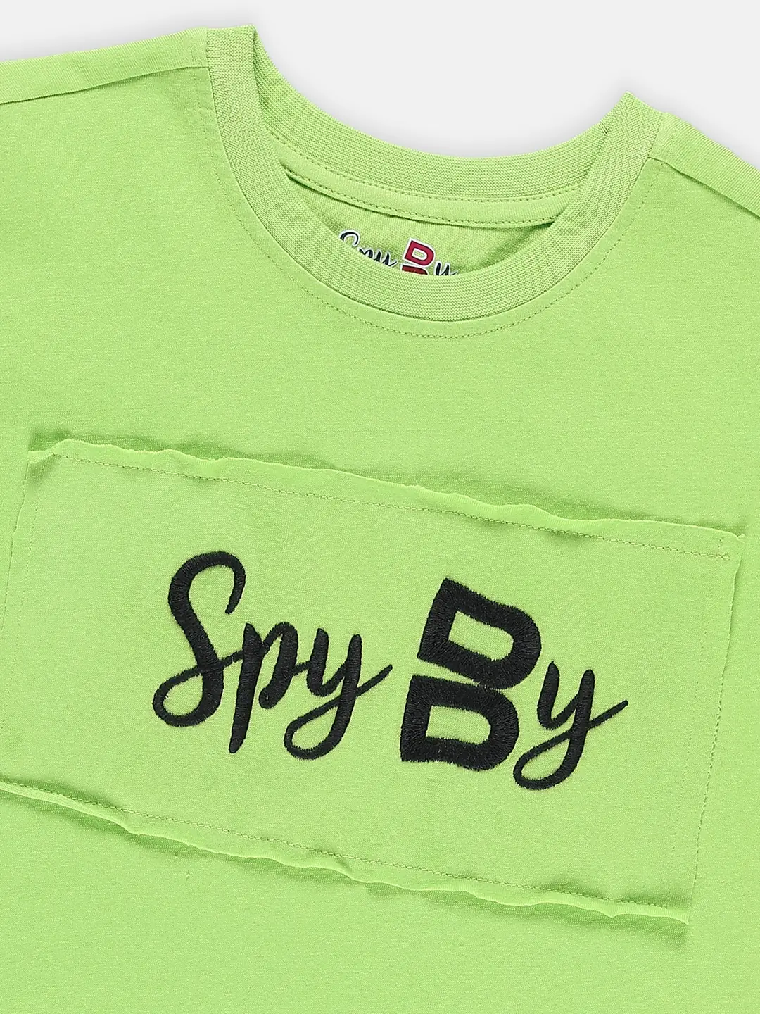 Spyby Girls Neon Green Color T-Shirt - 2