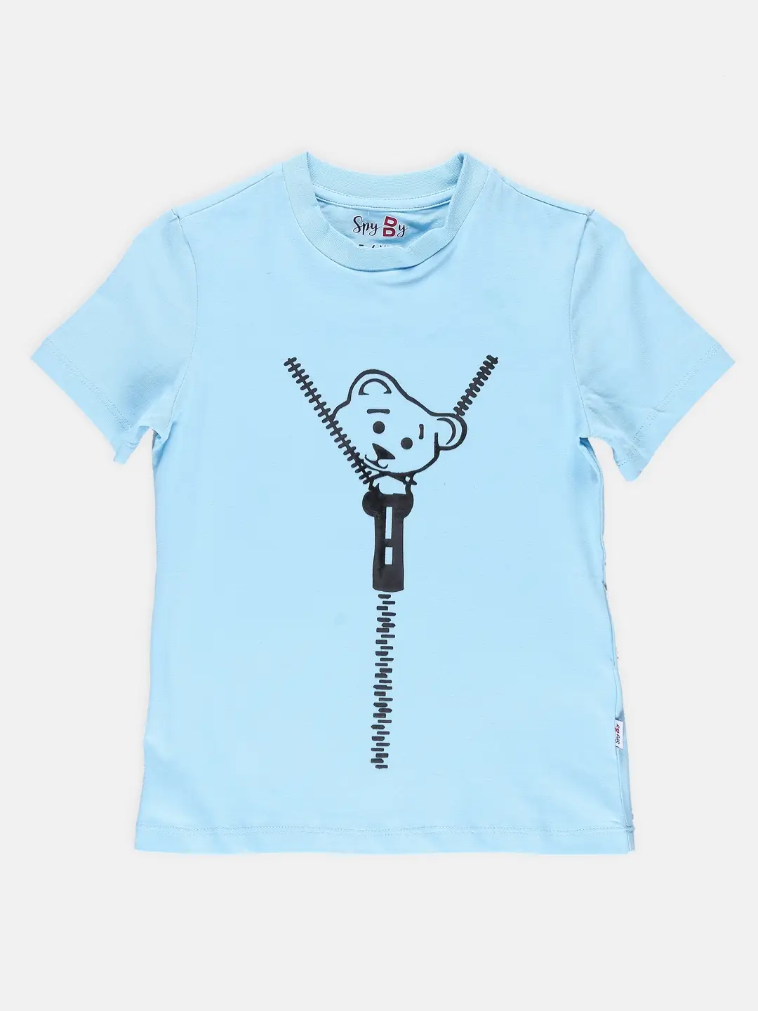 Spyby Girls Sky Blue Color T-Shirt