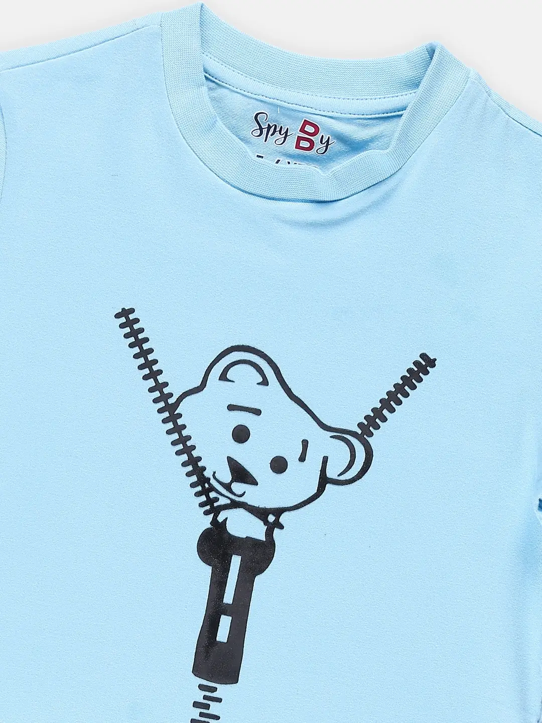Spyby Girls Sky Blue Color T-Shirt - 2
