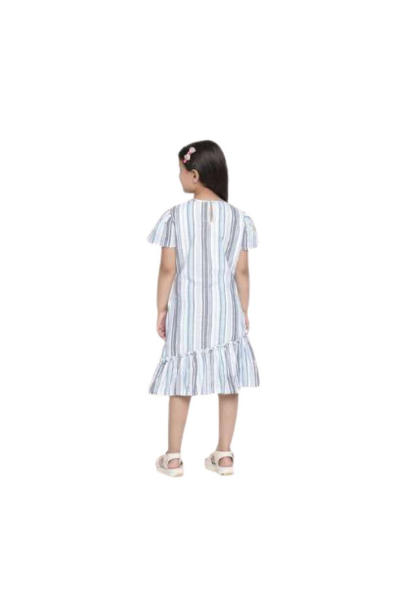 Spyby Girls Multicolor Strip Dress