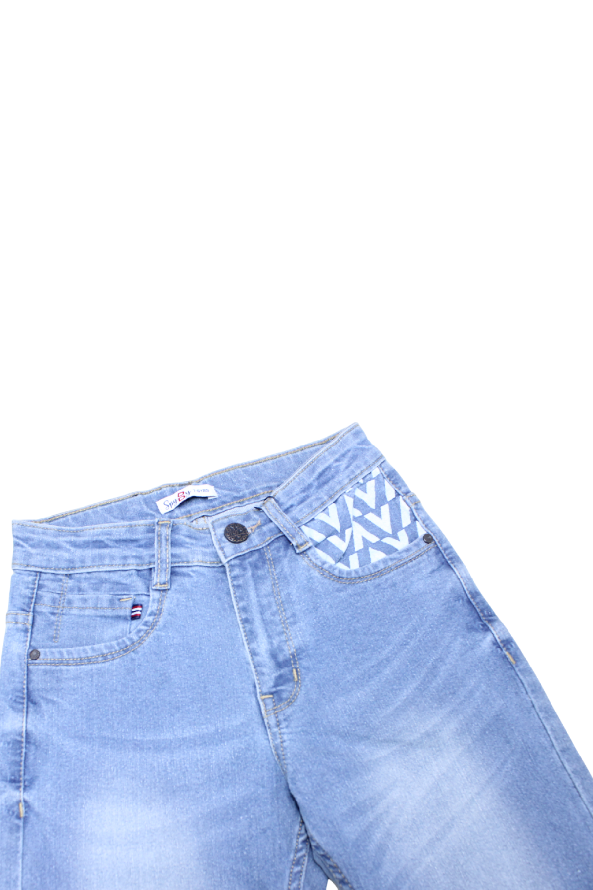 Spyby Boys Sky Blue Color Jeans - 3