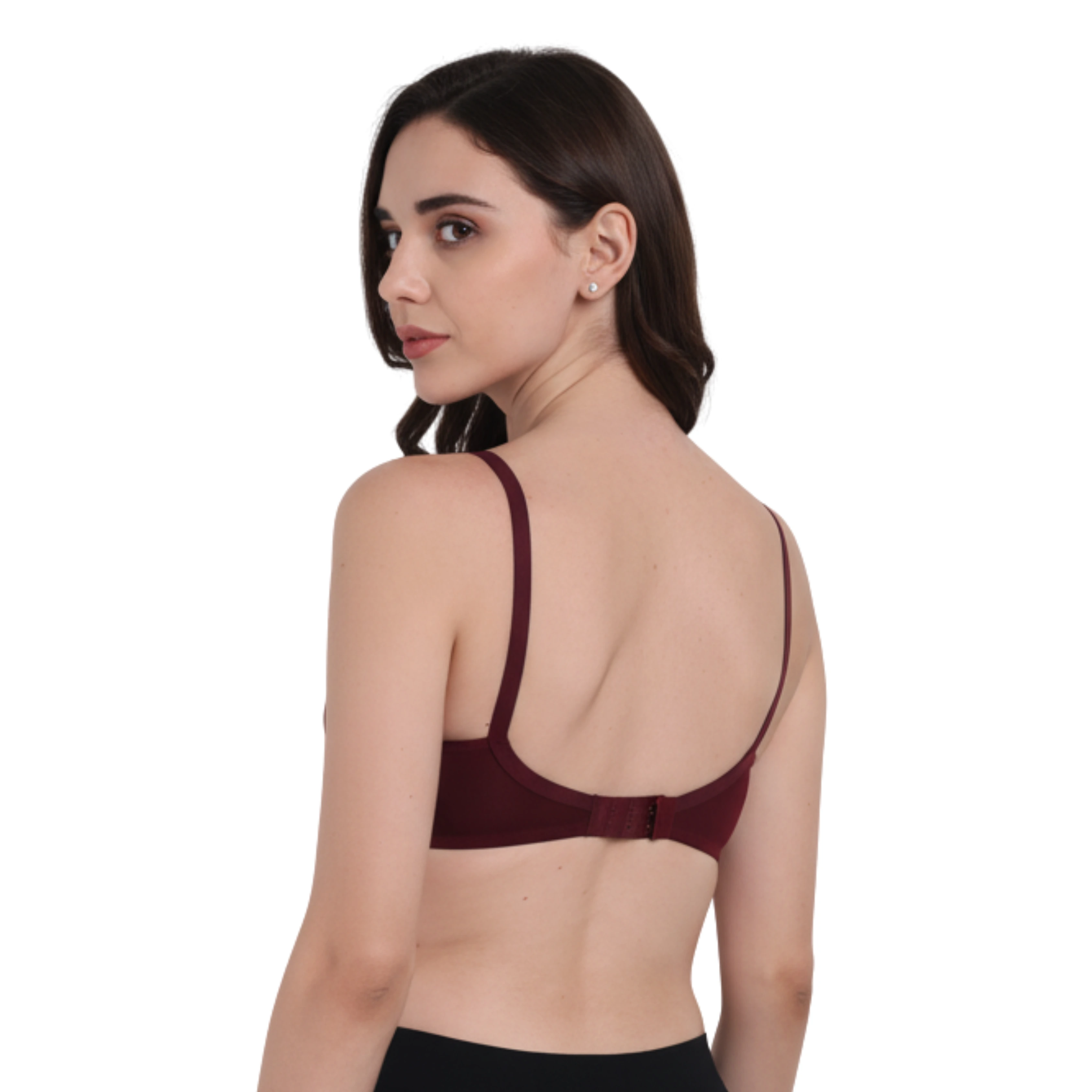 SELENA Wirefree Everyday Comfort Bra - MAROON - 5