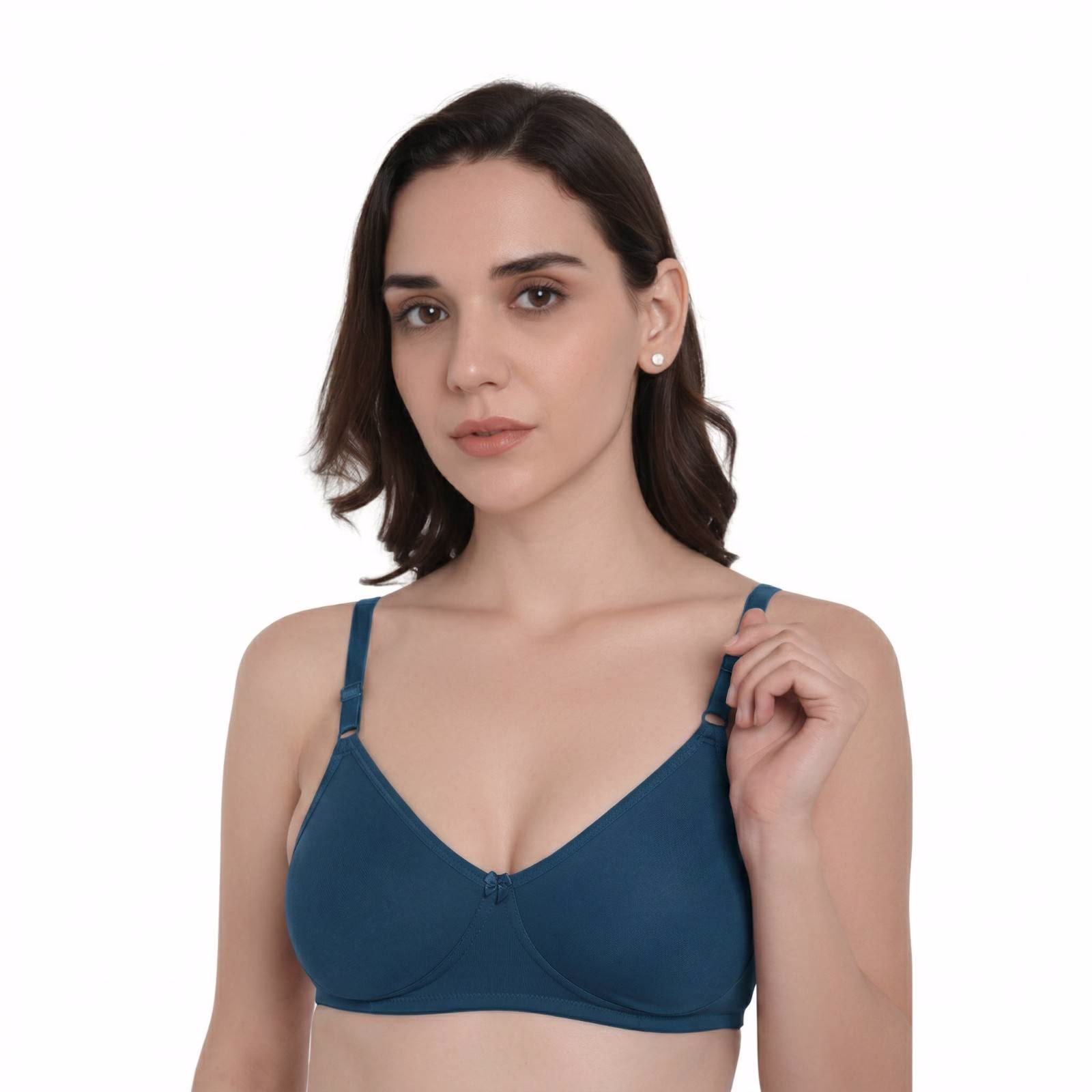 SELENA Wirefree Everyday Comfort Bra - MBLUE - 6