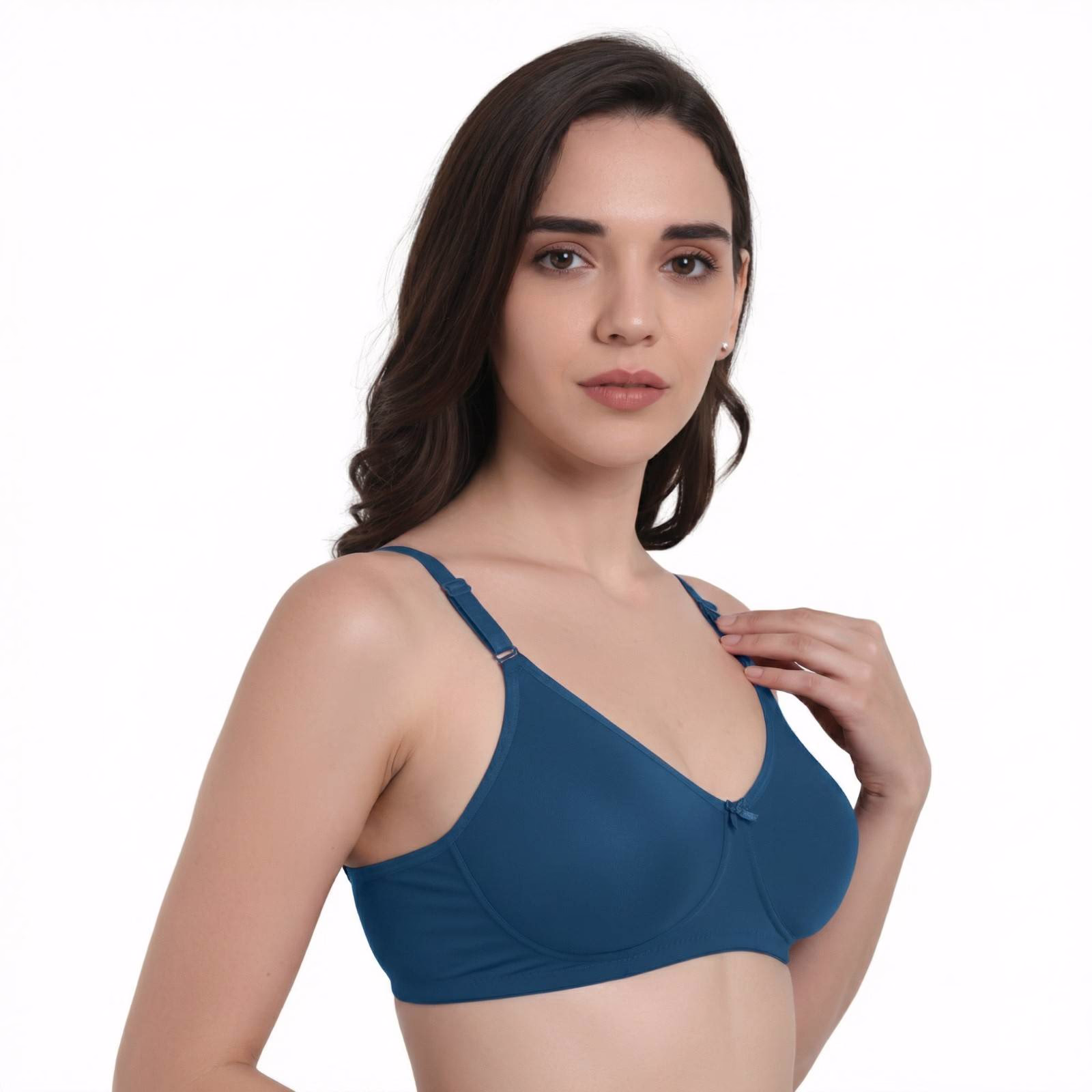 SELENA Wirefree Everyday Comfort Bra - MBLUE - 2
