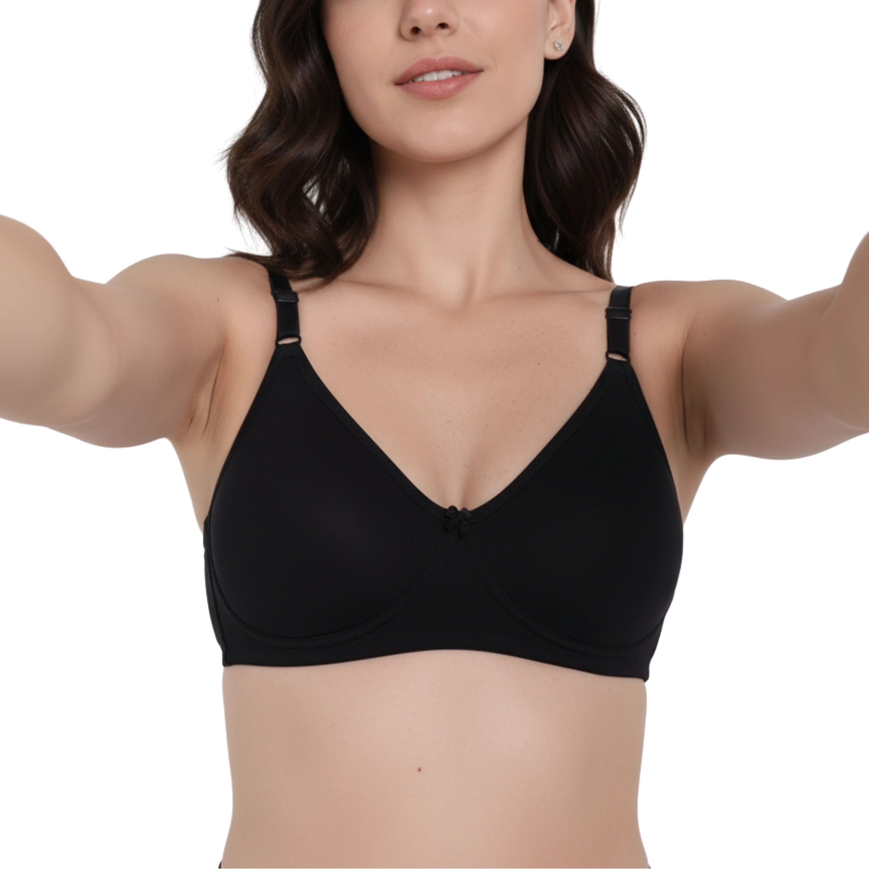 SELENA Wirefree Everyday Comfort Bra - Black - 3