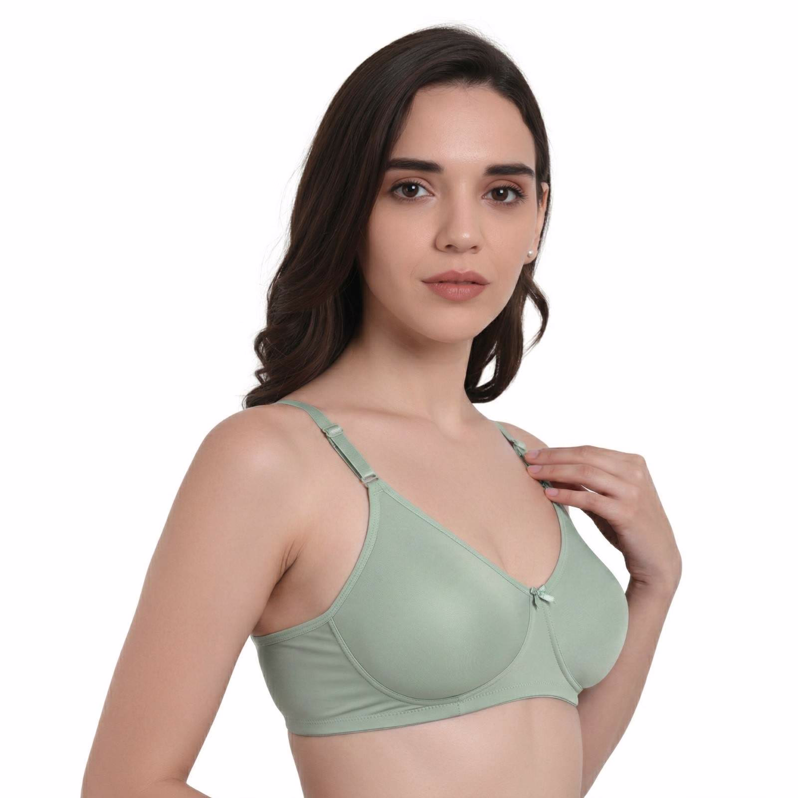 SELENA Wirefree Everyday Comfort Bra - COOLGREEN - 3