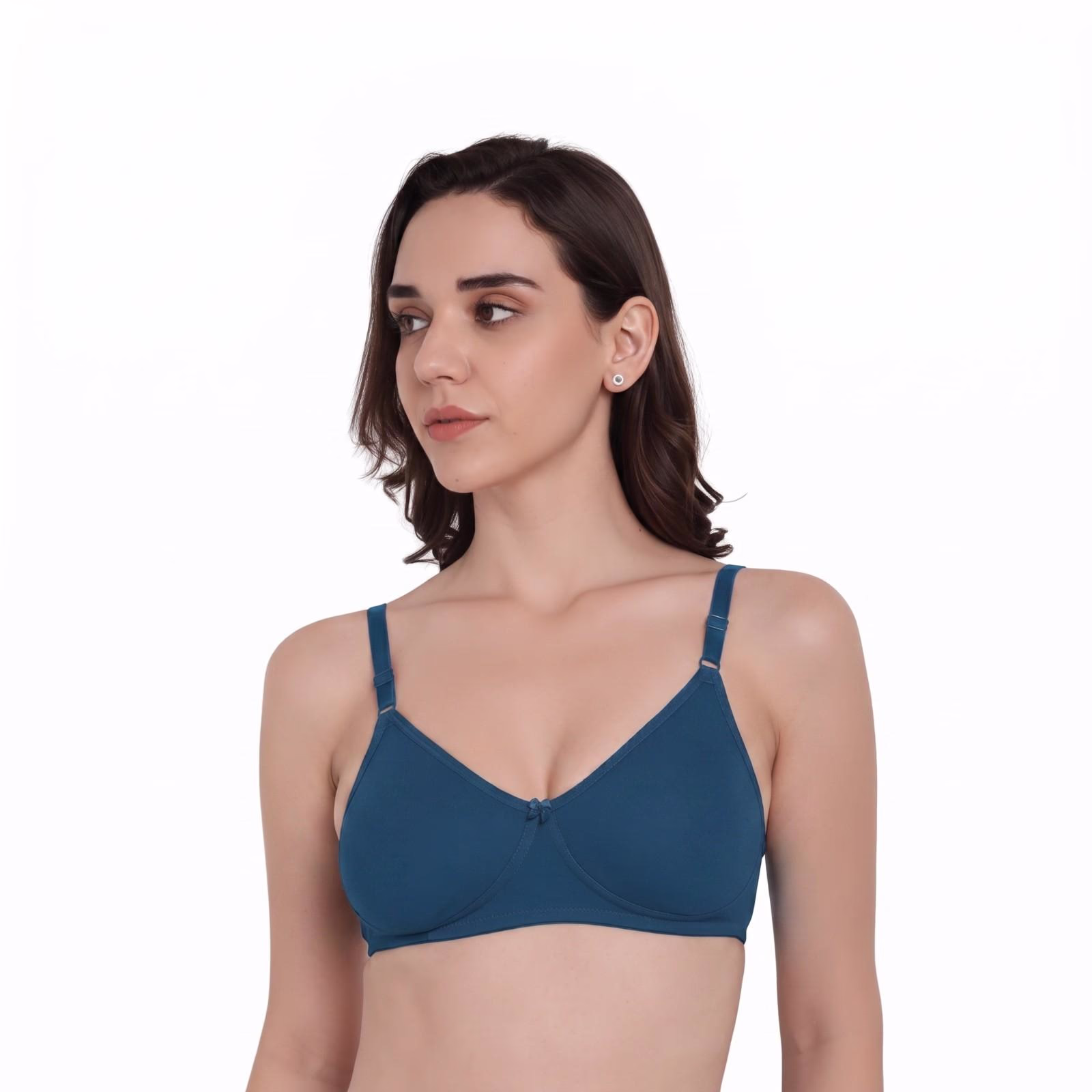 SELENA Wirefree Everyday Comfort Bra - MBLUE - 4