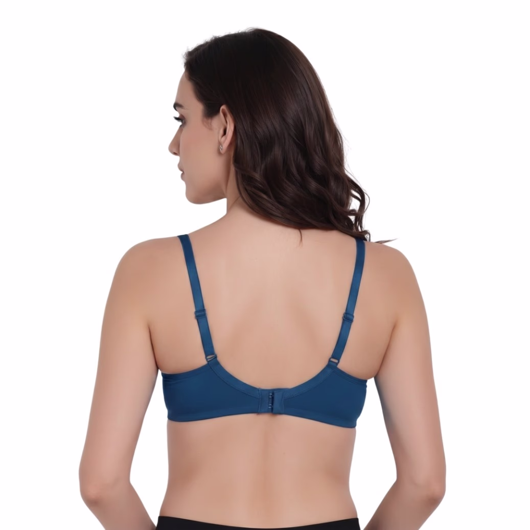 SELENA Wirefree Everyday Comfort Bra - MBLUE - 5