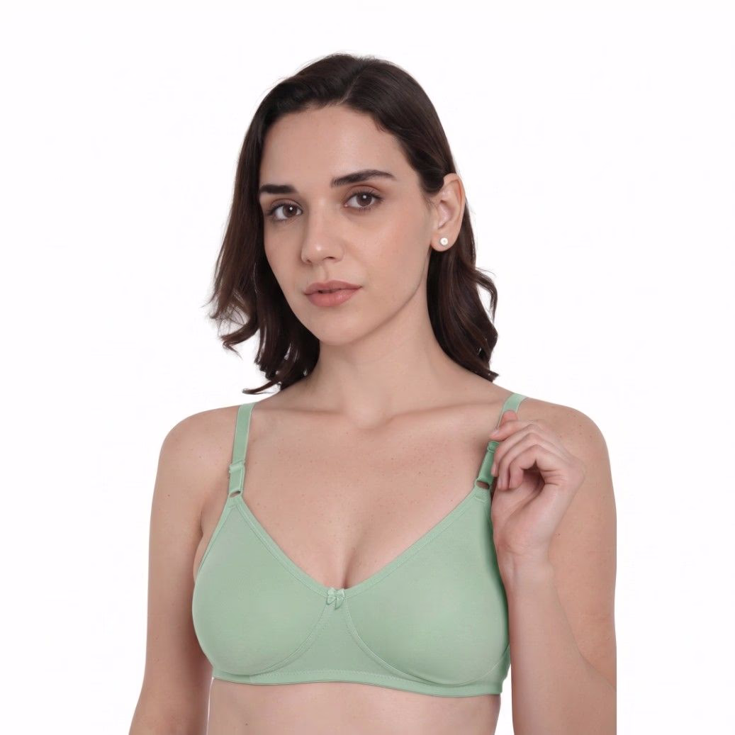 SELENA Wirefree Everyday Comfort Bra - COOLGREEN - 2