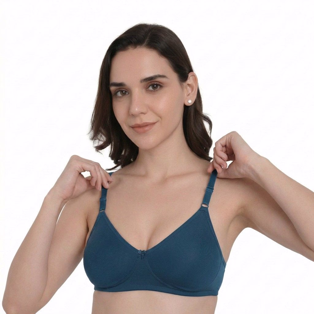 SELENA Wirefree Everyday Comfort Bra - MBLUE