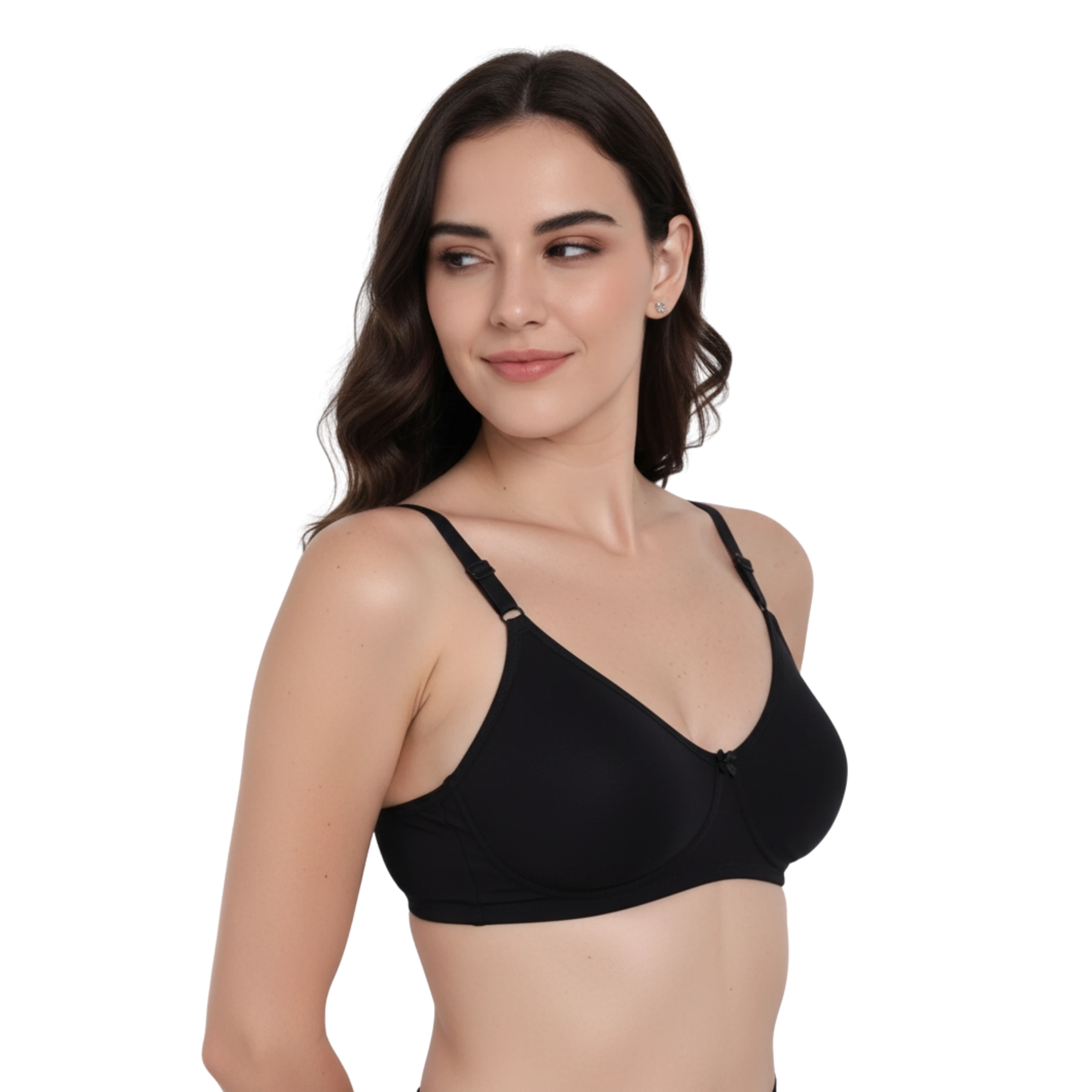 SELENA Wirefree Everyday Comfort Bra - Black