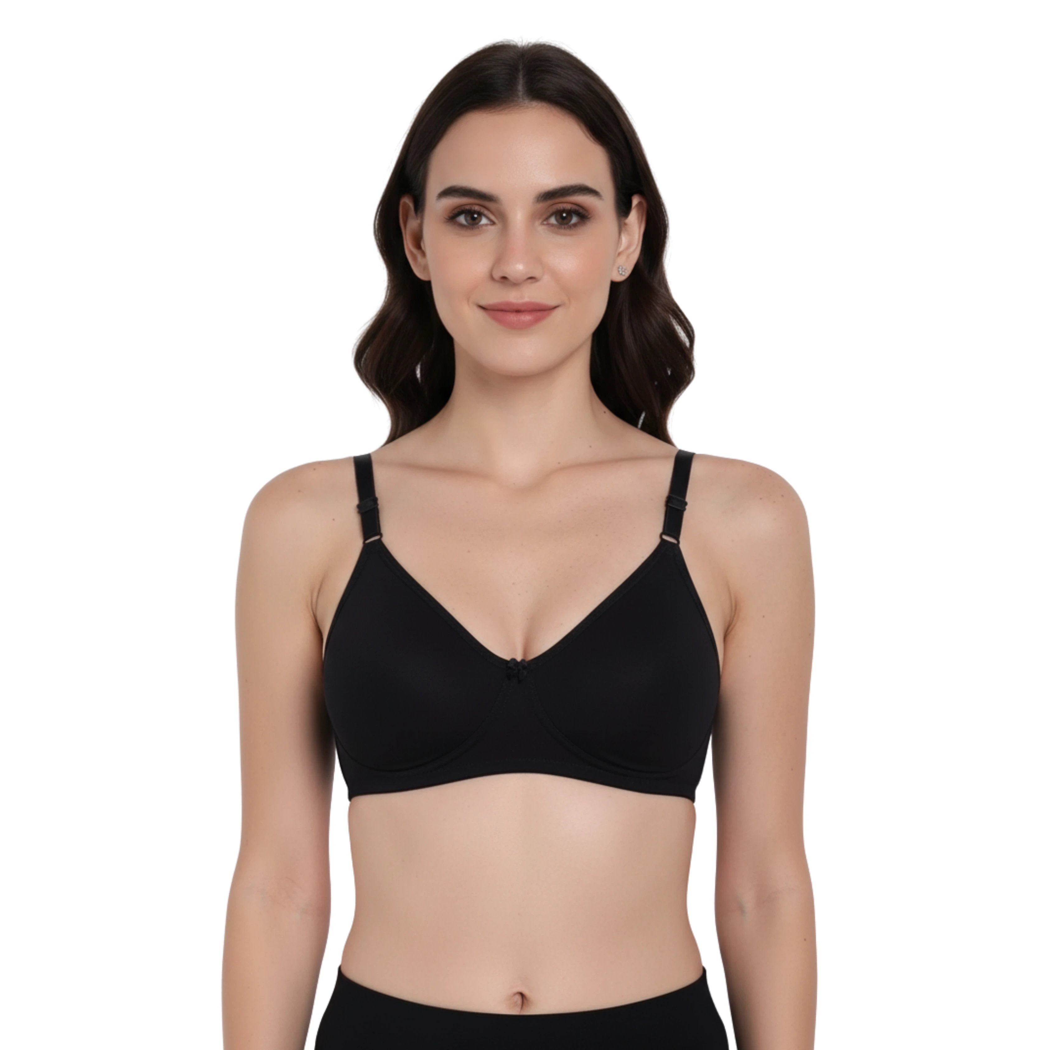 SELENA Wirefree Everyday Comfort Bra - Black - 2