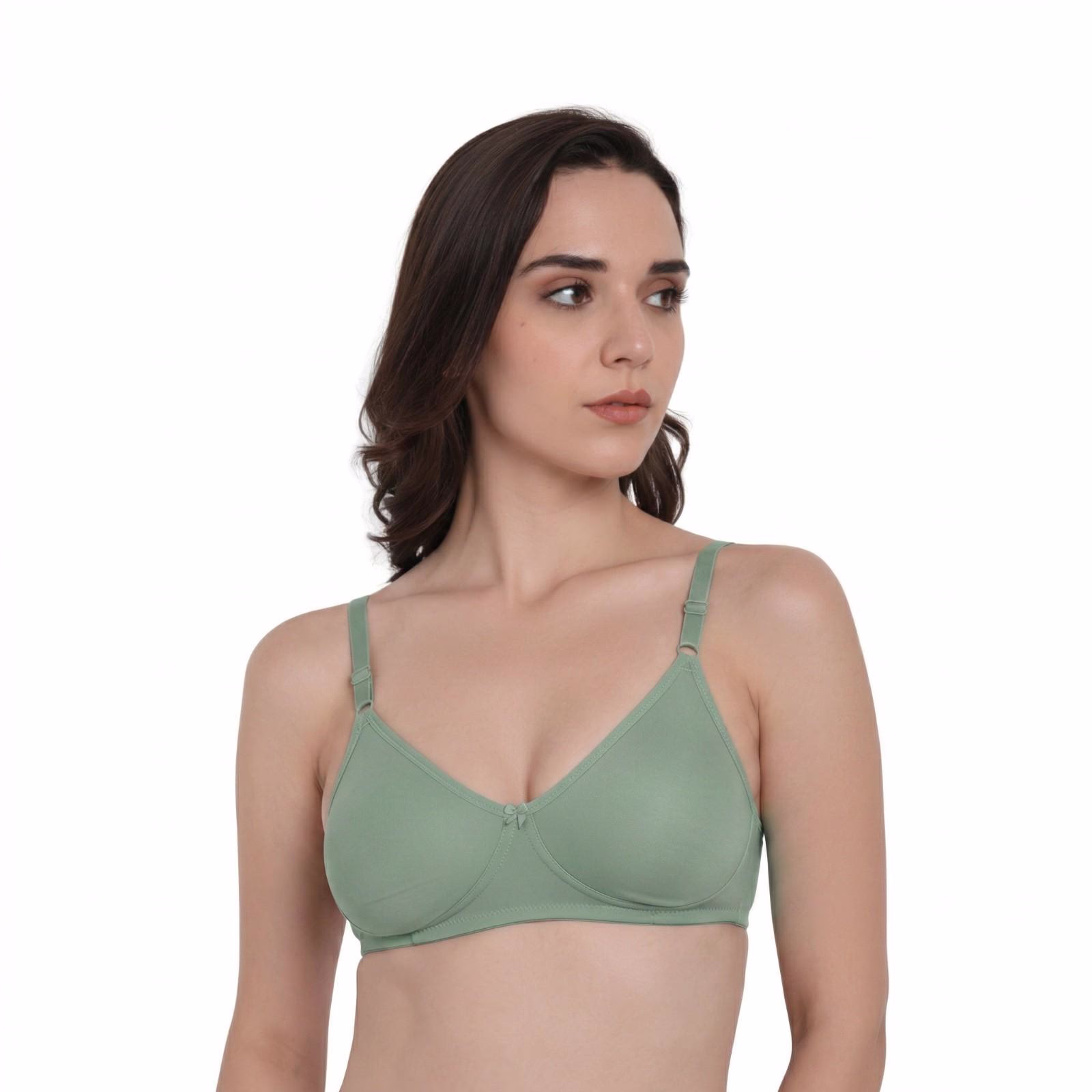 SELENA Wirefree Everyday Comfort Bra - COOLGREEN - 4